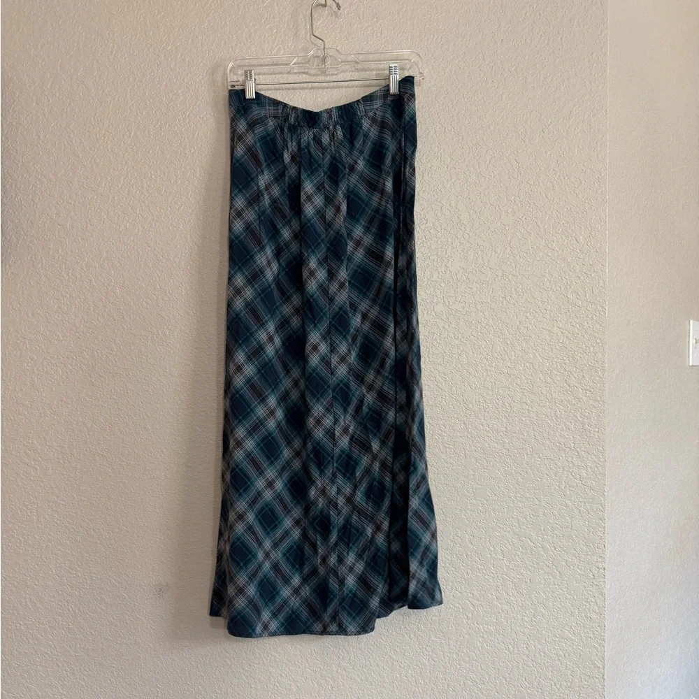 Like New wild fable Blue Plaid Button-Front Maxi Skirt - Picture 3 of 5